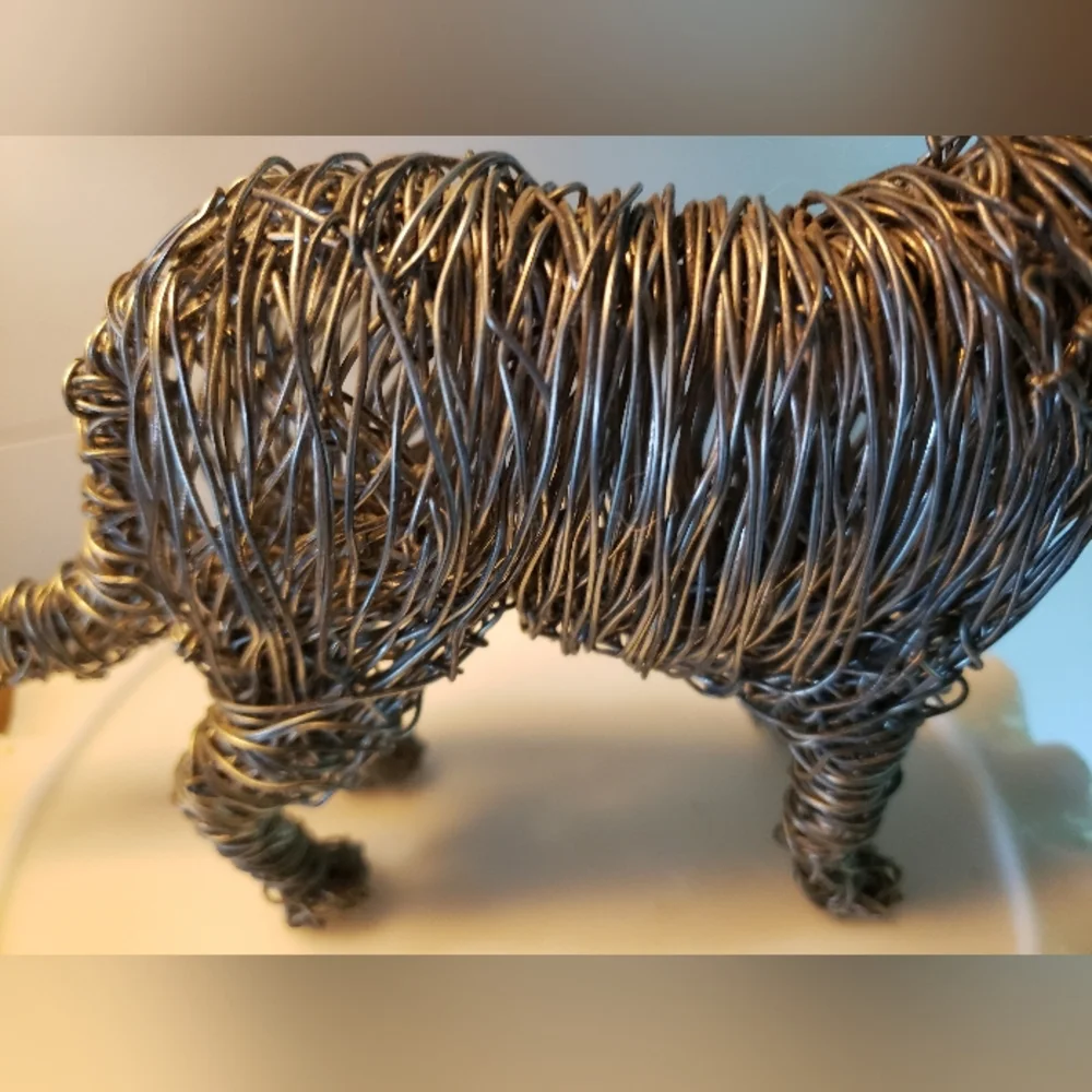 Wire Art of German Shepherd Dog, Vintage, artist unknown - Picture 7 of 14
